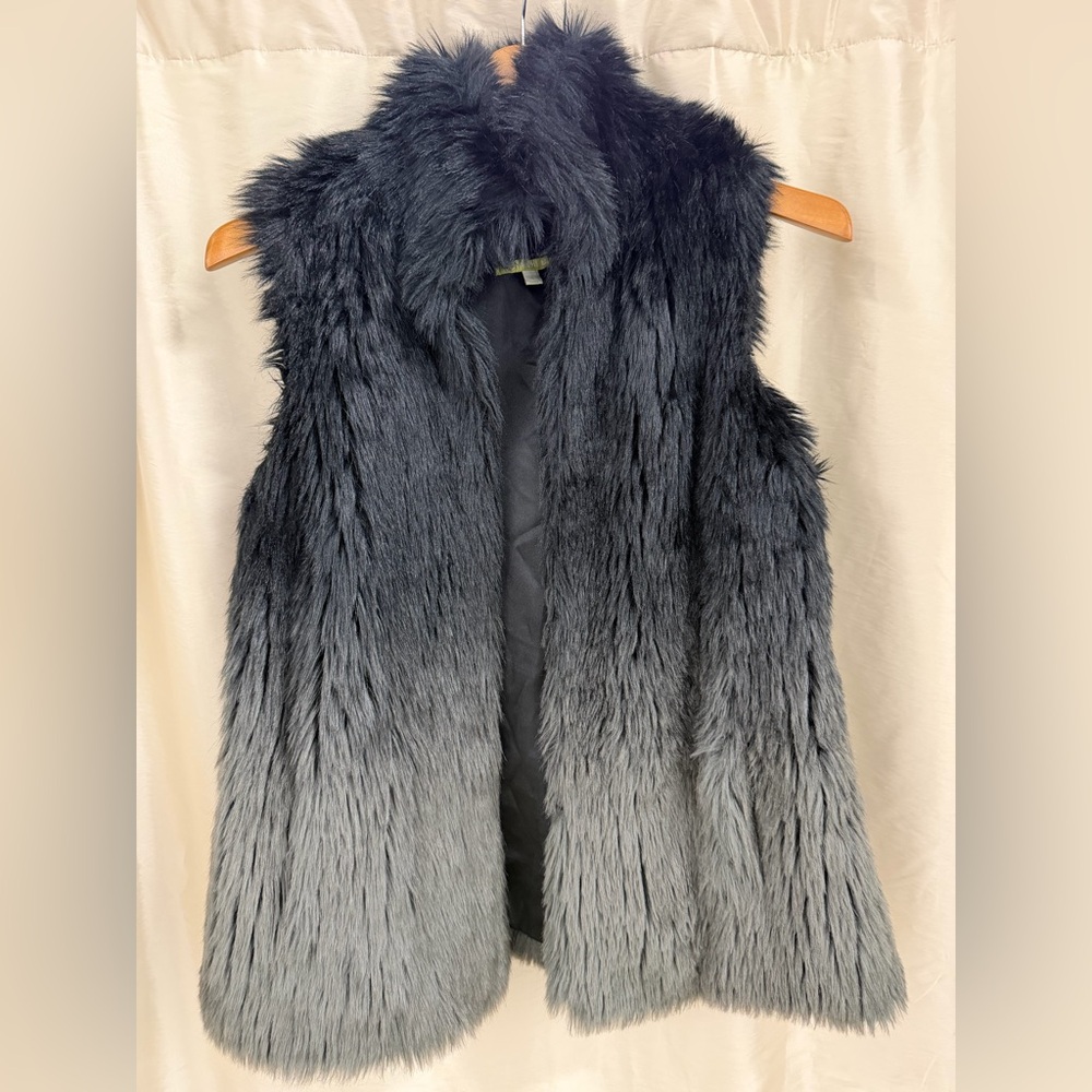 Giani Bini Black Faux Fur Coat